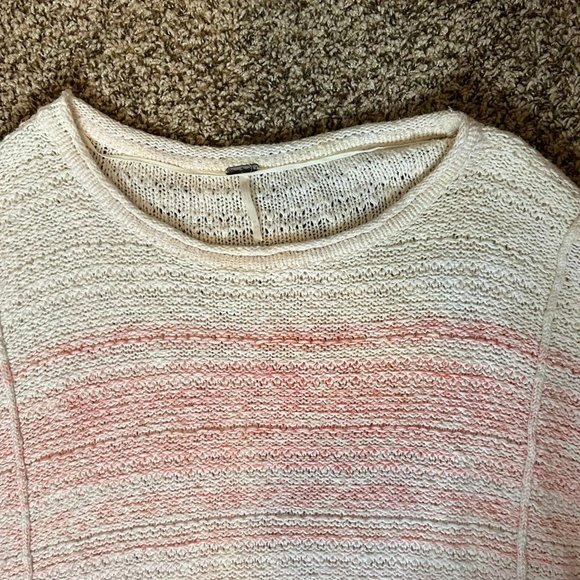 3XL Women's 2 Tone Orange/Beige Pullover Sweater - Picture 5 of 7
